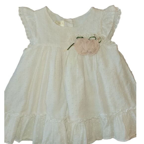 Laura Ashley Baby Girls White Swiss Dot Angel Wing Spring Easter Dress 2t - Picture 12 of 12